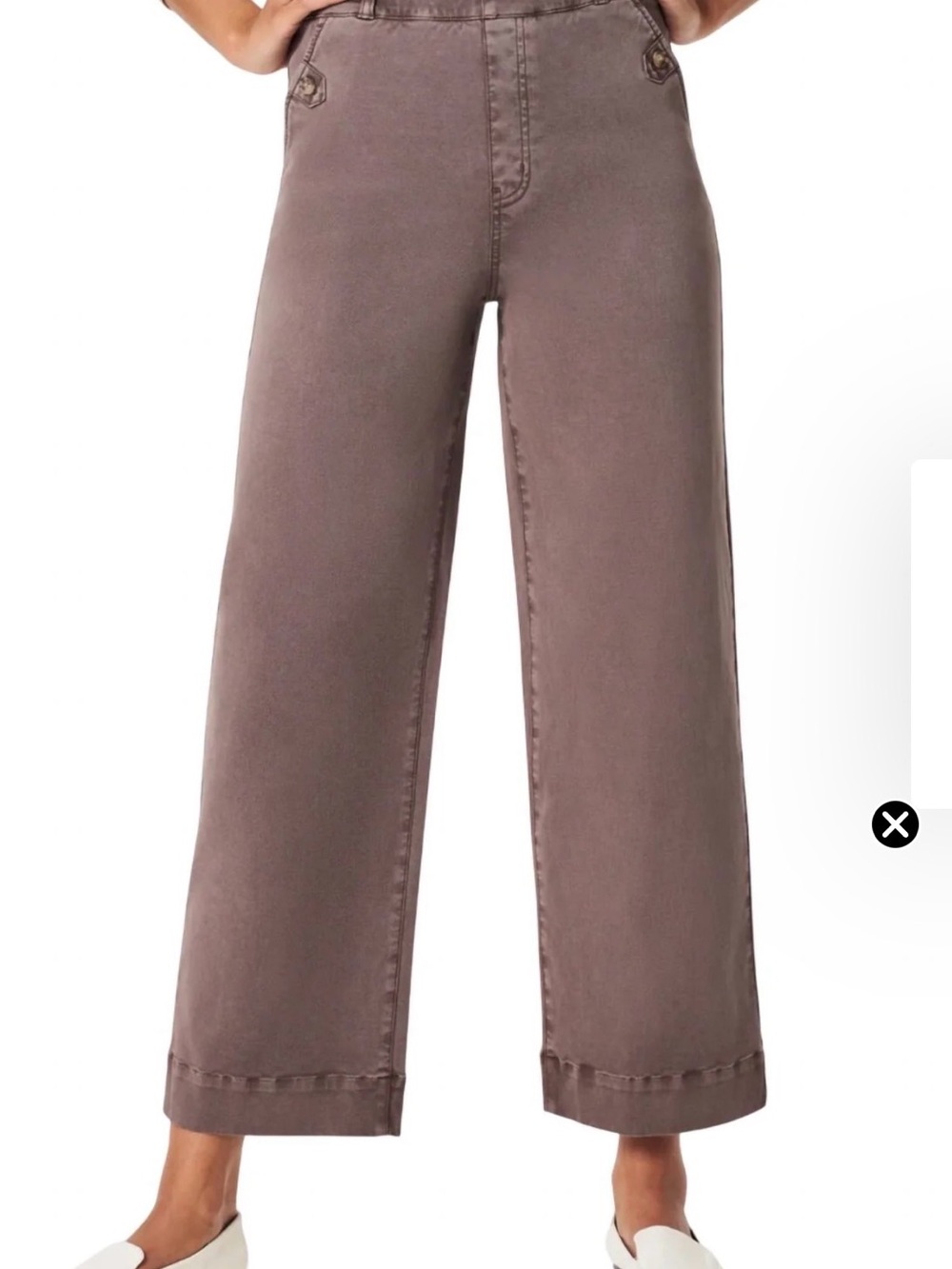 SPANX Wide Leg Jeans in Taupe Brown